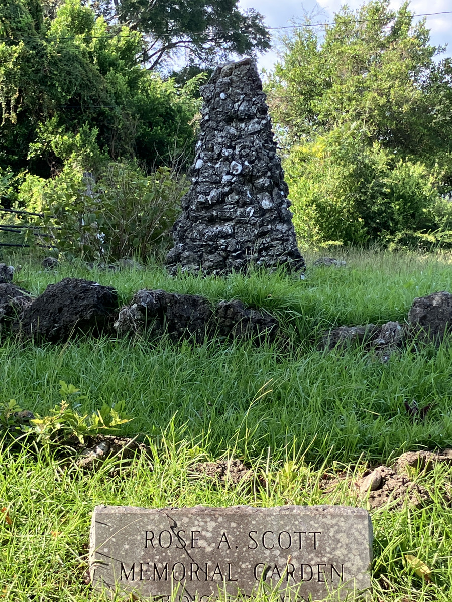 Gregory Congregational Church U.C.C.: rose a. scott memorial garden marker and stone feature