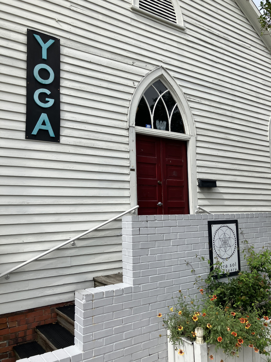 Terra Sol Sanctuary: red doors and entrance detail
